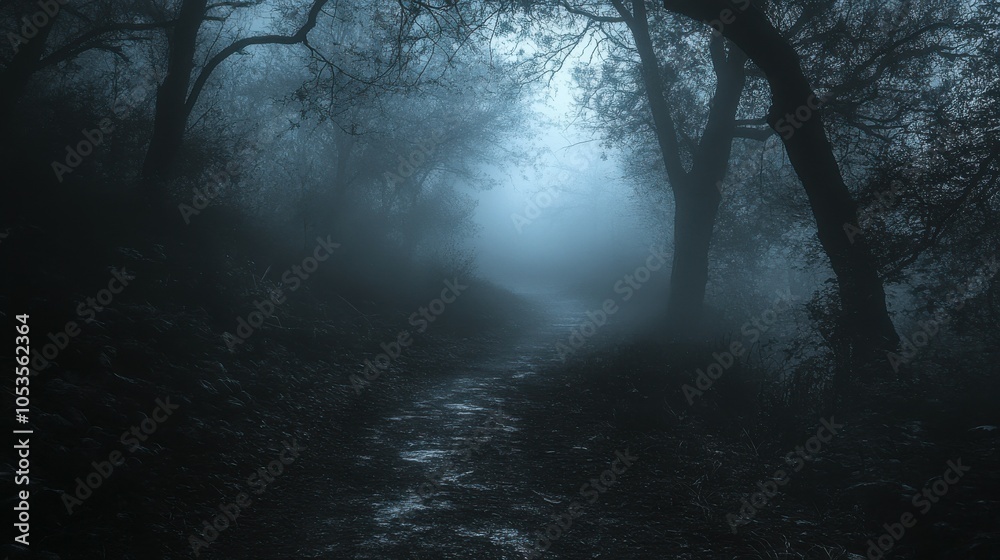 Naklejka premium Visiting a haunted trail.
