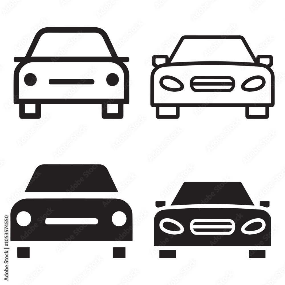 Fototapeta premium Car icon stroke