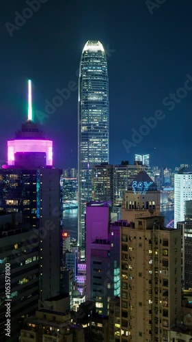 Hong Kong Island Time lapse Night 2
