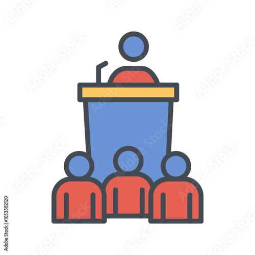 Press Conference Vector Icon