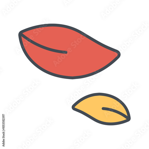 Leaf Fluttering in Wind Vector Icon