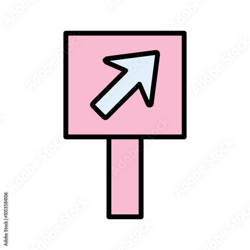 Diagonal Up-Right Arrow Vector Icon