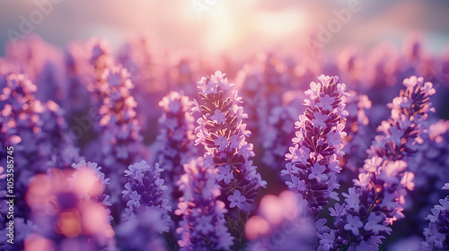 lavender field at sunset