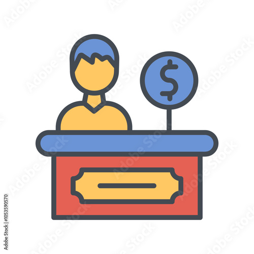 Cashier Vector Icon