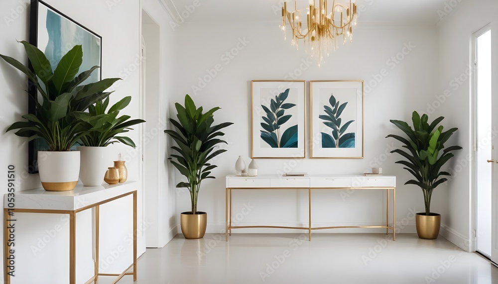 Fototapeta premium Photo interior modern design room 3d illustration 