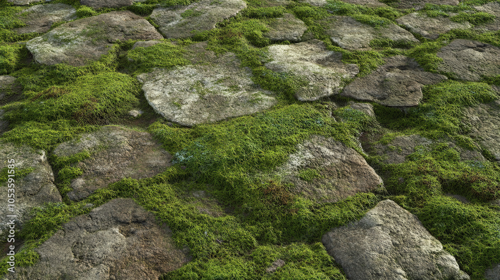 Moss-covered ground texture Moss-covered ground texture