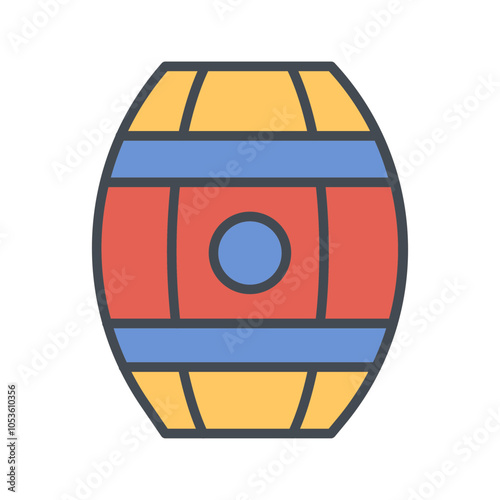 Wine Barrels Vector Icon