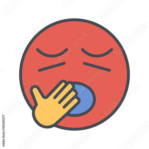 Yawning Face Vector Icon