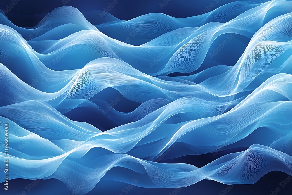 Obraz premium Abstract Blue Waves