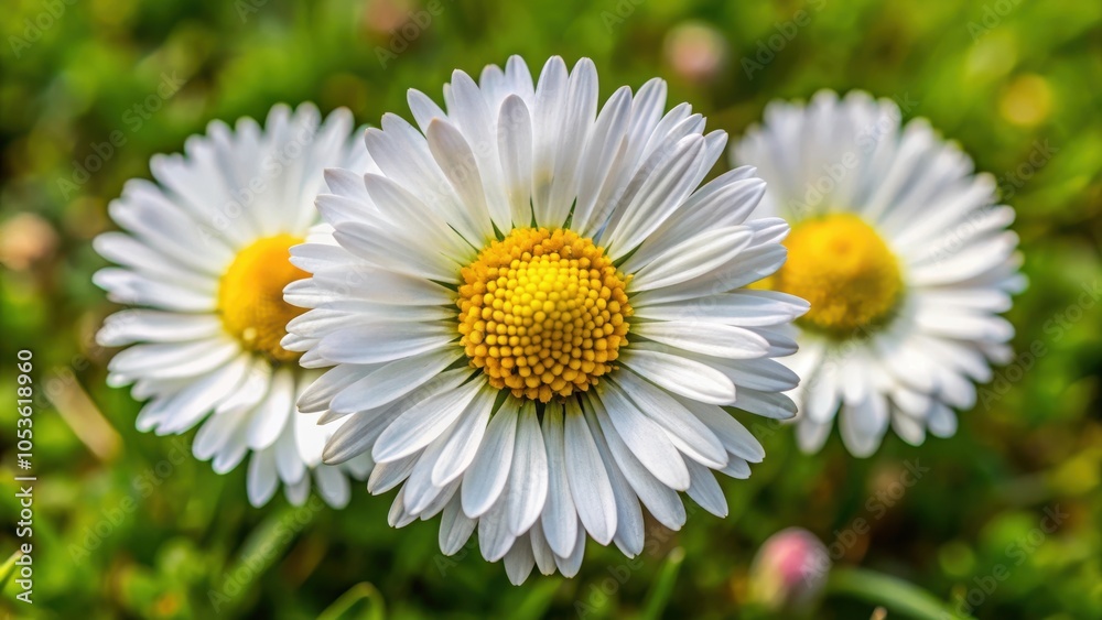 Obraz premium Heart-shaped center daisy flower symbol of love and beauty in nature