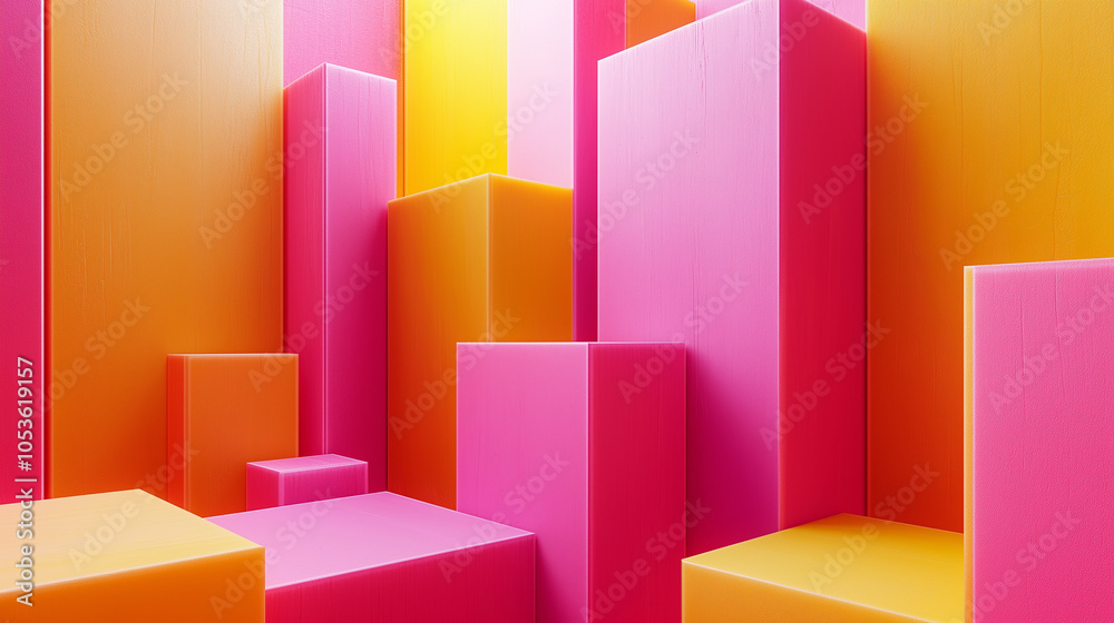 Minimal abstract background. Pink, yellow shapes and lines.
Minimal abstract background. Pink, yellow shapes and lines.
