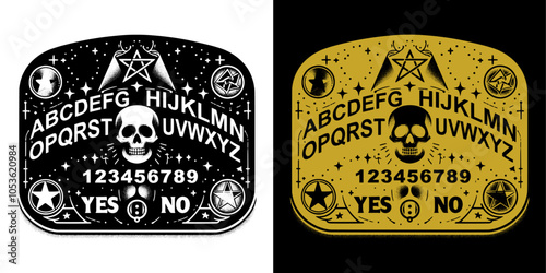 detailed ouija board layout