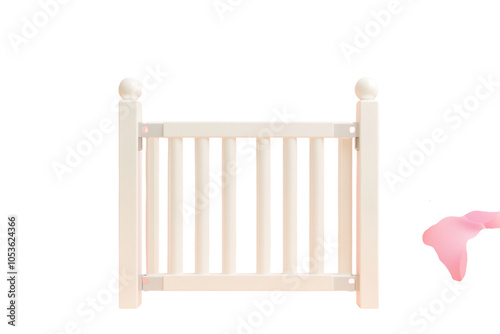 Baby Safety Gate Minimalistic Triangle Blender Style Isolated on Transparent. PNG photo