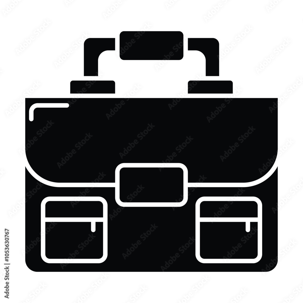 School bag icon vector on white background School bag icon vector on white background