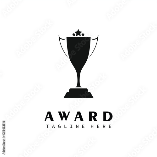 Creative and unique trophy logo. Trophy logo for sports tournament championship.