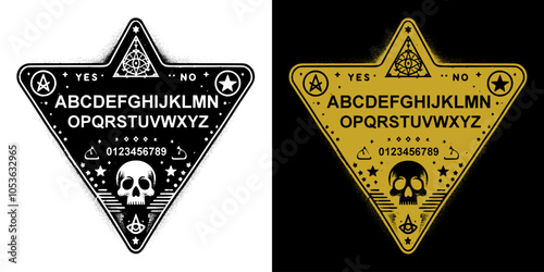 retro mystical ouija board
