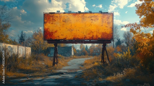 A mockup of an outdoor billboard on a roadside photo