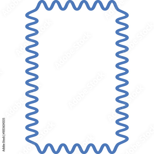 Cloudy wave curve edge borders colorful
