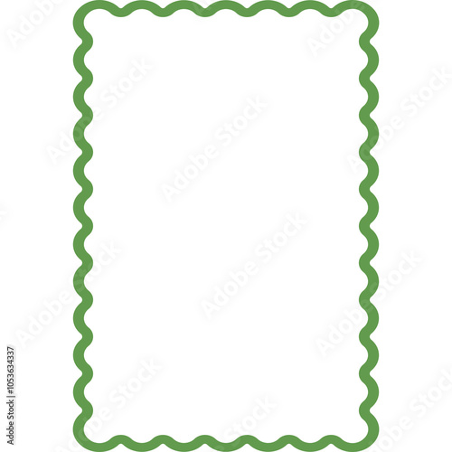 Cloudy wave curve edge borders colorful