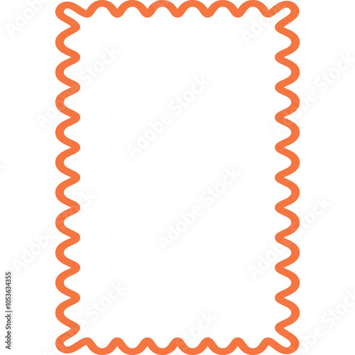 Cloudy wave curve edge borders colorful