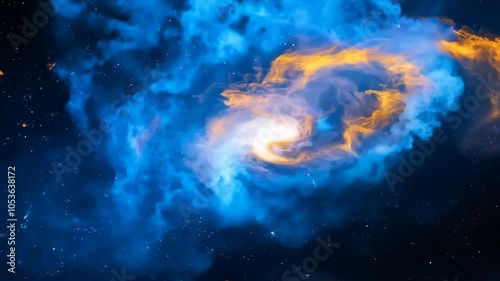 illuminated oranges backdrop vibrant blues space nebula deep swirling gas dust beauty formations hues star galaxy universe astronomy cosmic celestial astrophotography exploration telescope interstell photo