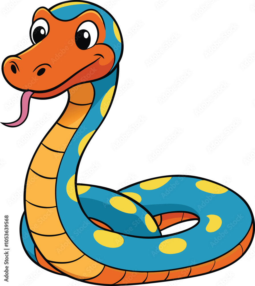 Fototapeta premium vector snake on white background