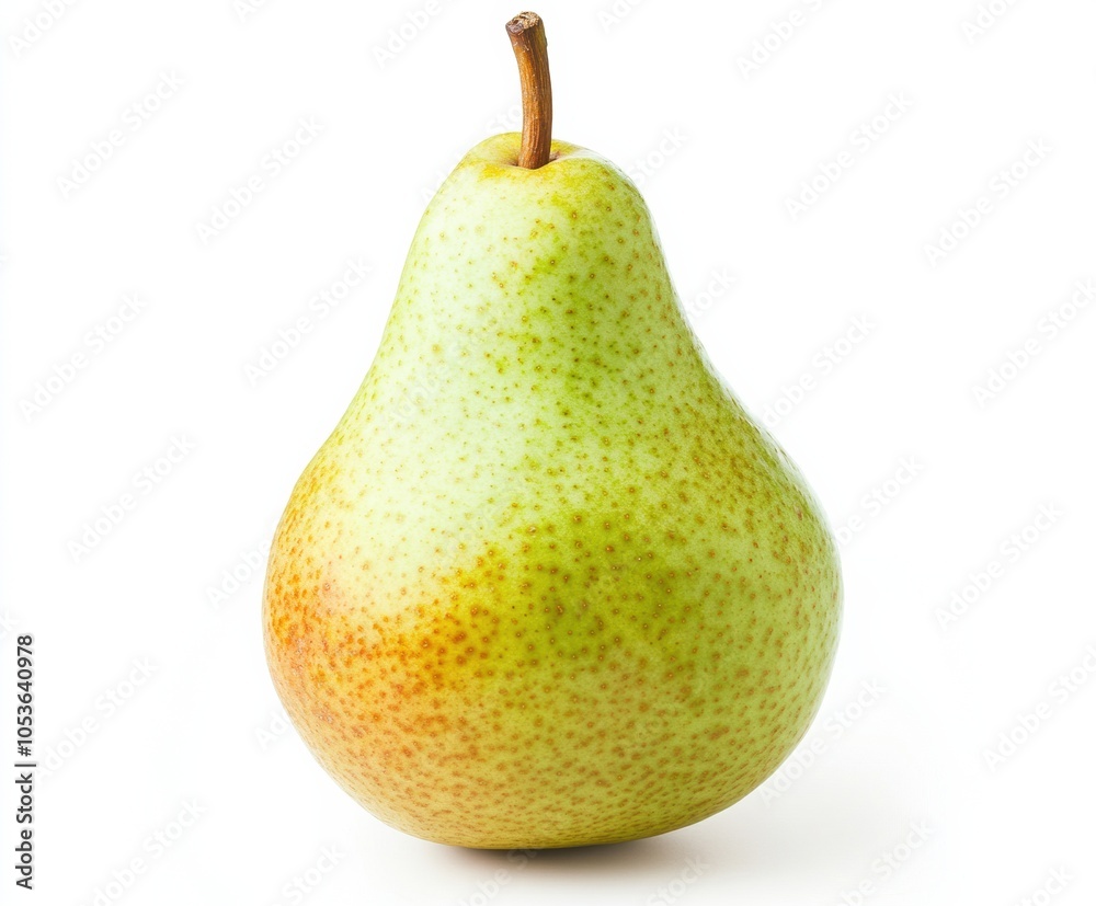 Green pear isolated on a pure white background Green pear isolated on a pure white background