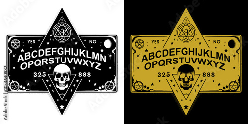 mystical ornate ouija board