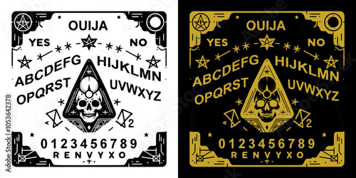 dark vintage ouija board