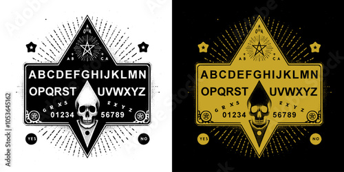 ouija board with symbols