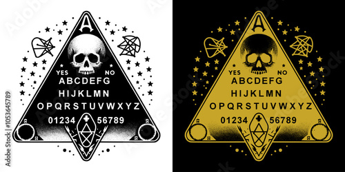 spooky ouija board pattern