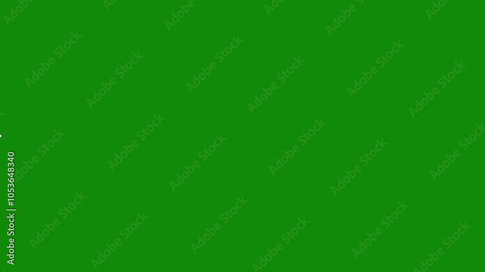 white Arrow animated on right pointing. right arrow moving green screen background video. Swipe right pointing Arrow with chroma Key backdrop, Chrome color, 4K video right pointing Arrow motion video.