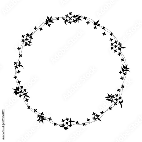 金木犀の丸いフシルエットレーム