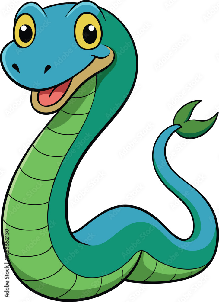 Fototapeta premium vector snake on white background