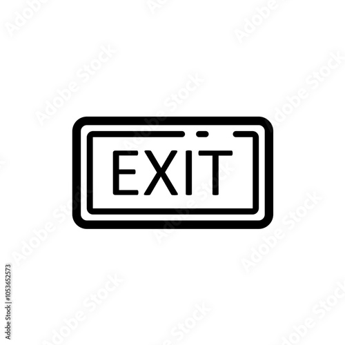 exit, icon, sign, vector, door, evacuation, emergency, illustration, symbol,