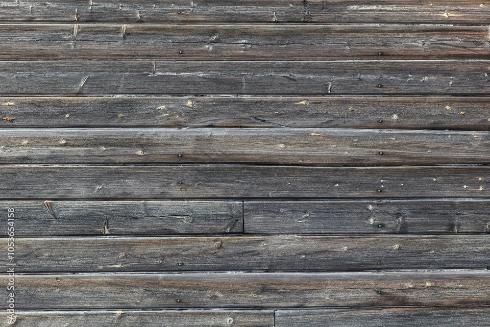 Obraz premium Closeup of old weathered wood wall texture and background.