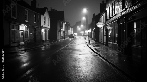 Fototapeta Naklejka Na Ścianę i Meble -  East UK small town streets, mood and vibe

