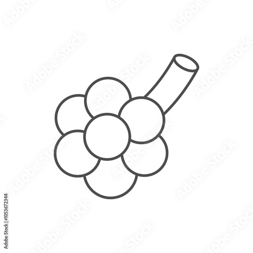 Human alveoli line outline icon