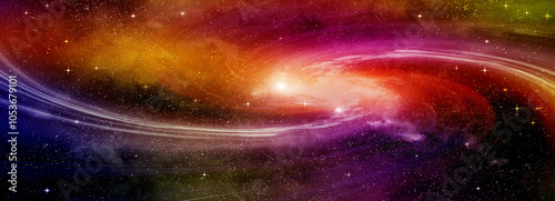 Obraz na płótnie galaxy in a free space. 3D rendering w salonie
