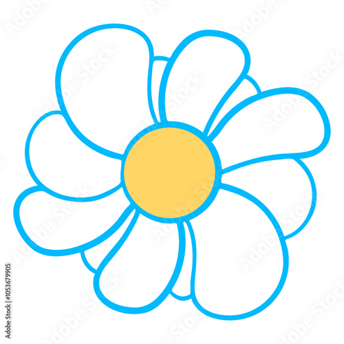 White Daisy Flower Comic Cartoon Design Happy Small Pretty Leaf Beautiful Green Plant Blooming Nature Lover Flowers Gardening Gardeners Thumb Garden Hobby Blooms Blossoms Gardener Leisure Summer