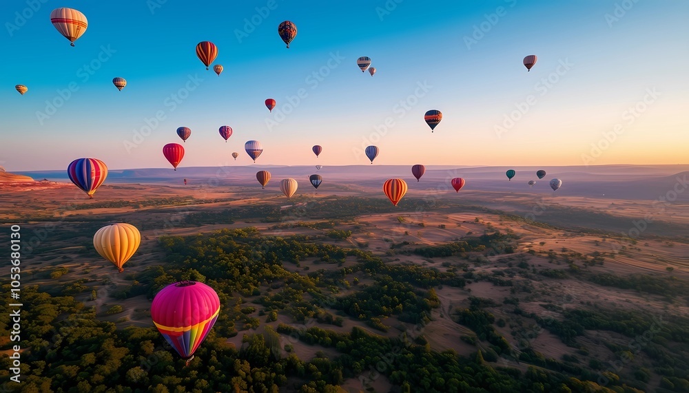 Naklejka premium hot air balloons