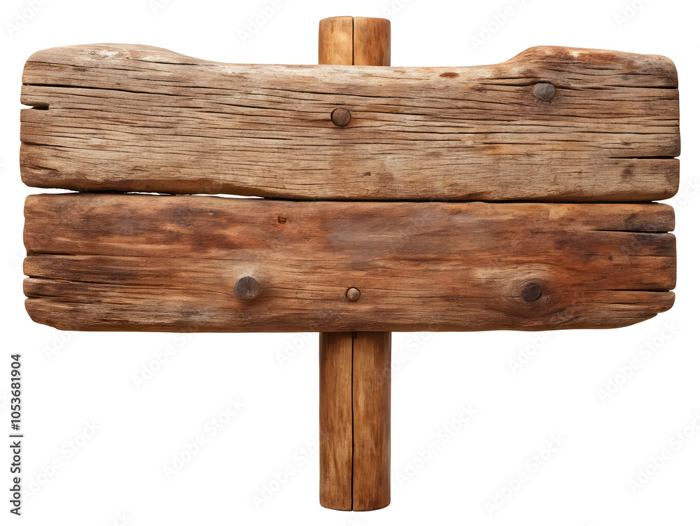 Wooden signpost on transparent or white isolate background. Wooden signpost on transparent or white isolate background.