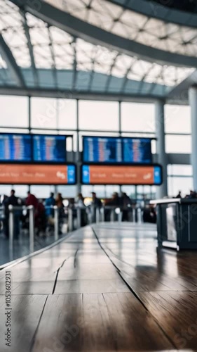 Time lapse of people travelers walking in the international airport. The crowd are passengers and flight crews walk to the departure gate.
