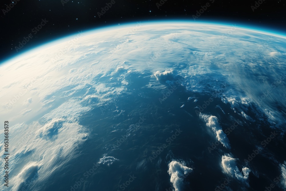 Obraz premium A cinematic snapshot of the globe of the cosmic background.