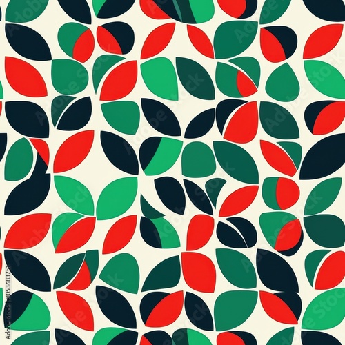 Holiday repetitive tile patterns for wrapping paper for Gift box