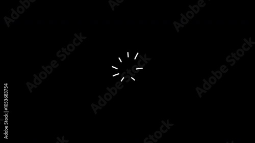 Collection of burst effects for motion graphics - Accents. Isolated on a black background.