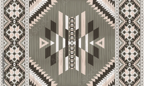 American tribal ethnic native pattern.Traditional Navajo,Aztec,Apache,Southwest and Mexican style fabric pattern.Abstract vector motifs pattern.For fabric,clothing,blanket,carpet,woven,wrap,decoration