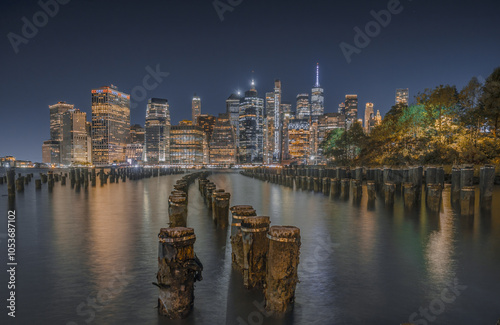 The Manhattan skyline from Brooklyn Gnd photo