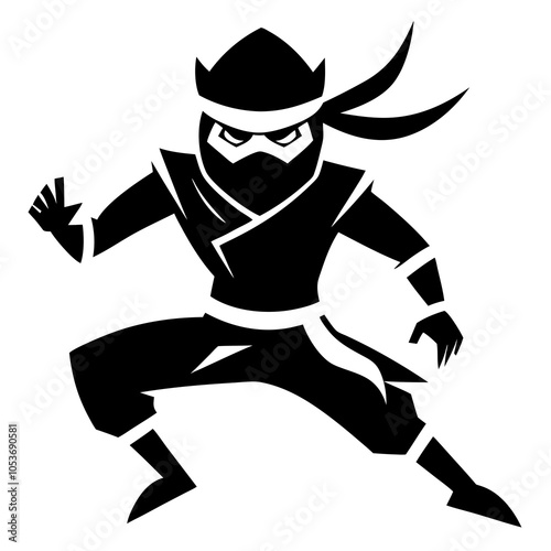 Ninja Silhouette vector illustration