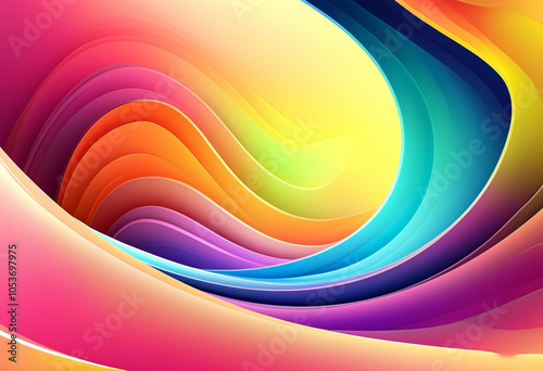 a colorful image of a wave with colorful lines.